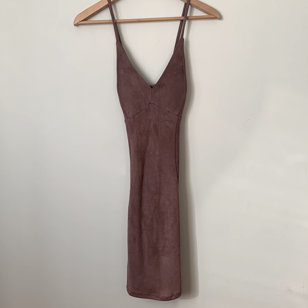 WINDSOR | faux suede mini dress